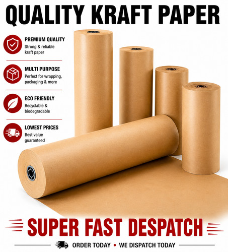 Kraft paper 90gsm - 90gsm, rolls