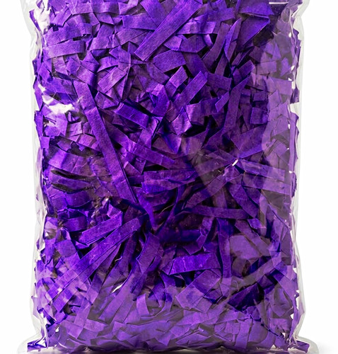 Purple solid shredded paper - purple,