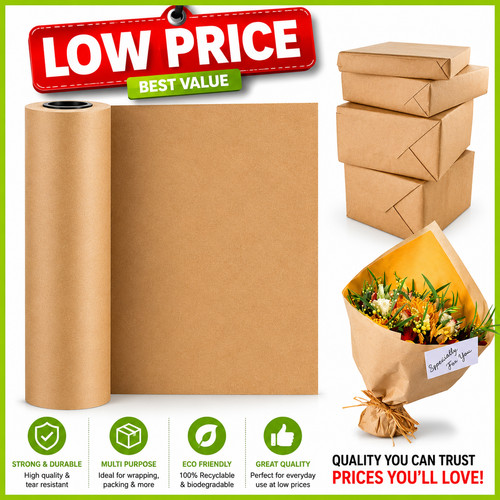 Brown kraft parcel paper - kraft,