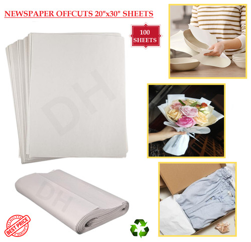 Newspaper offcuts white - offcuts,