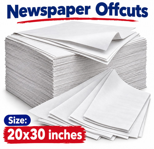 White newspaper offcuts 20x30 - offcuts, 20x30"