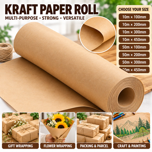Brown kraft paper roll - brown,